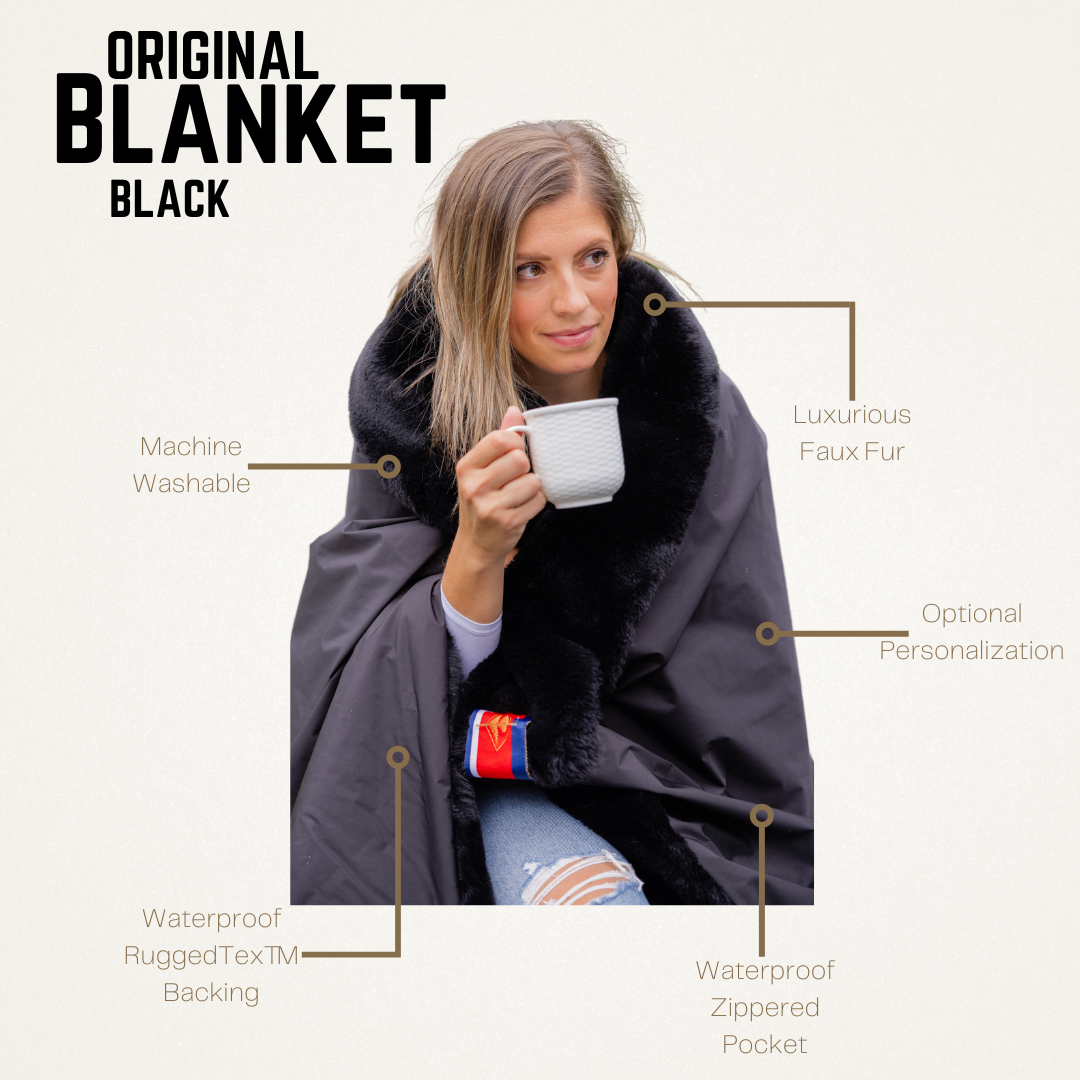 Black Faux Fur Original Blanket