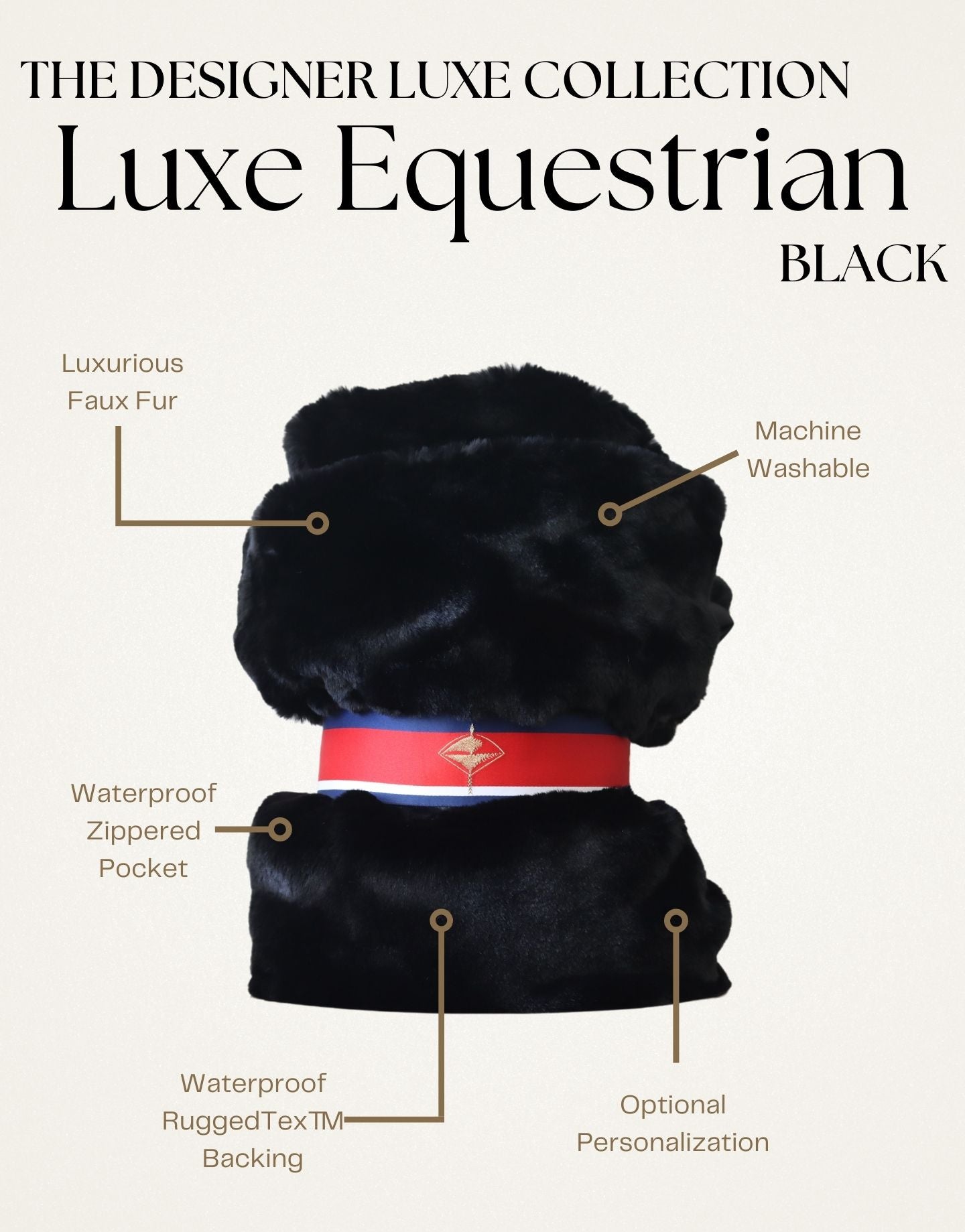 Black Equestrian Blanket