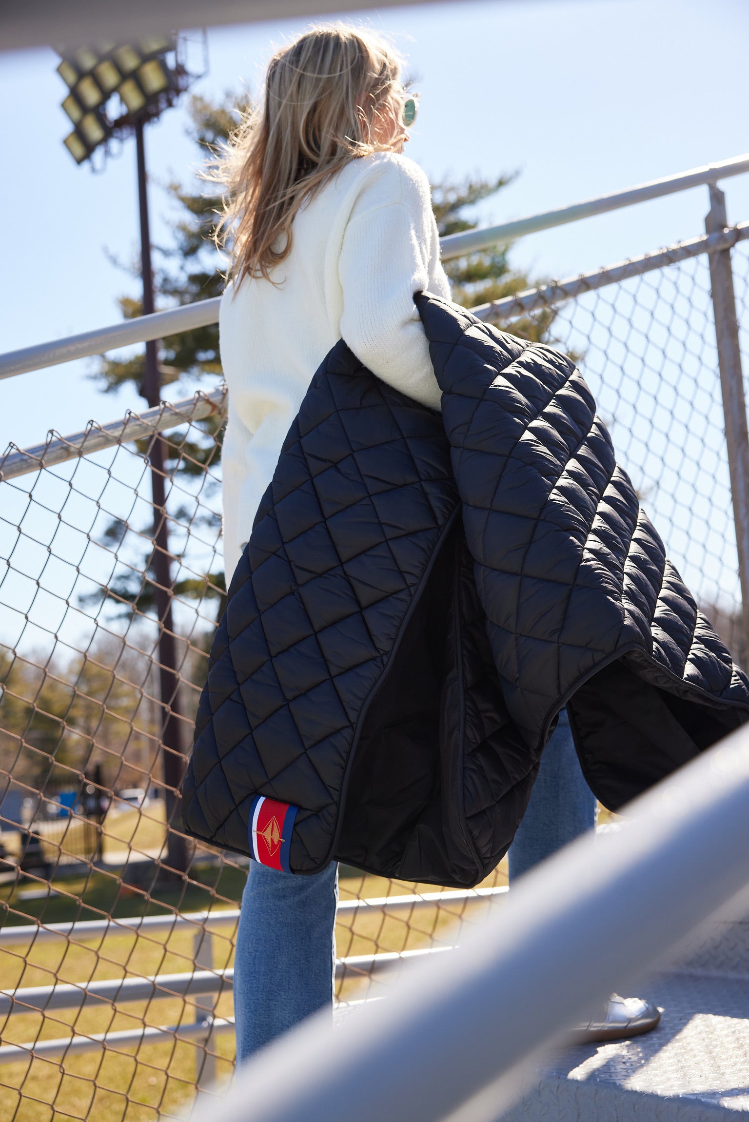Iowa State University Black Puffer Blanket