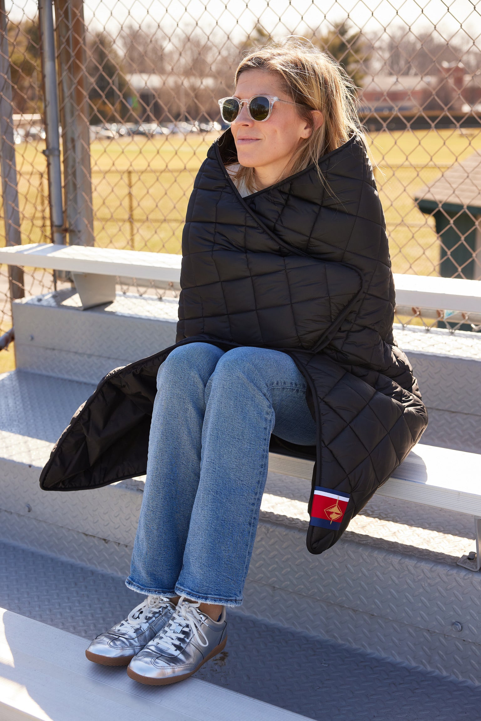 Iowa State University Black Puffer Blanket