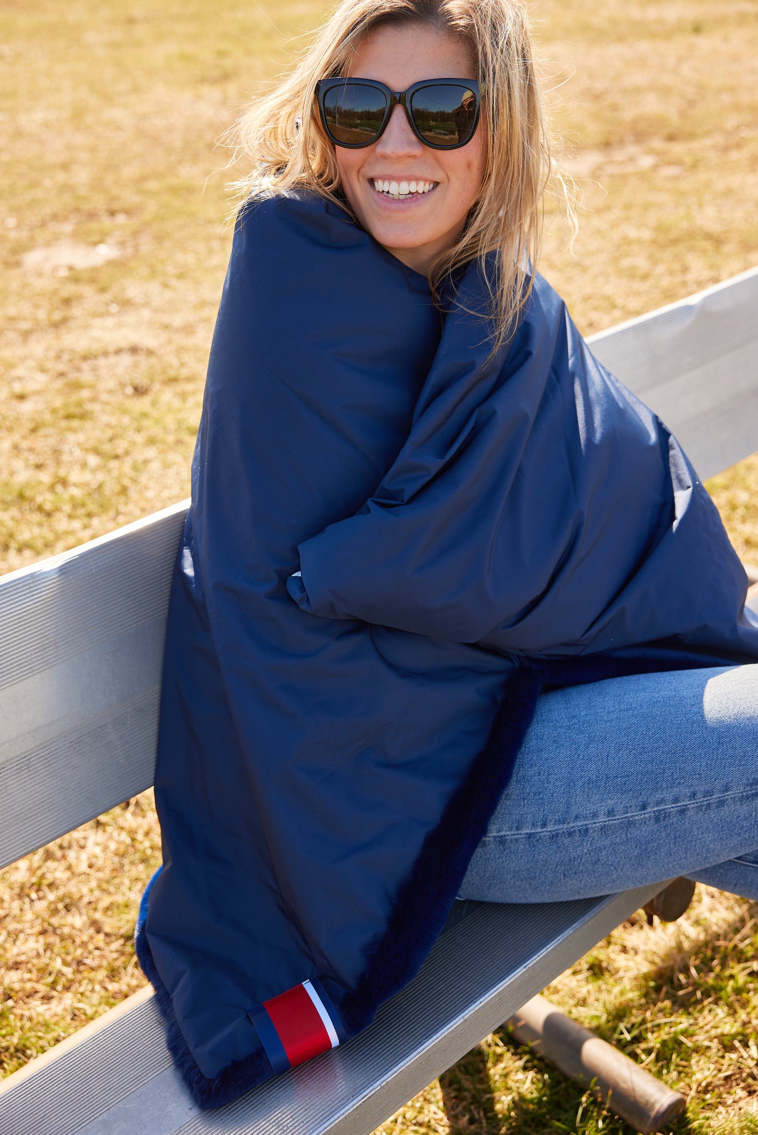 Villanova Navy Puffer Blanket