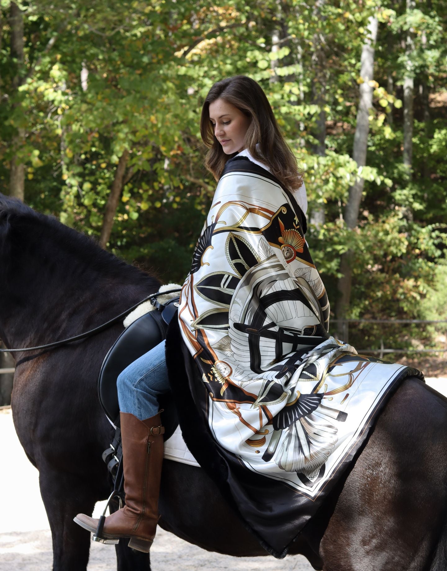 Black Equestrian Blanket