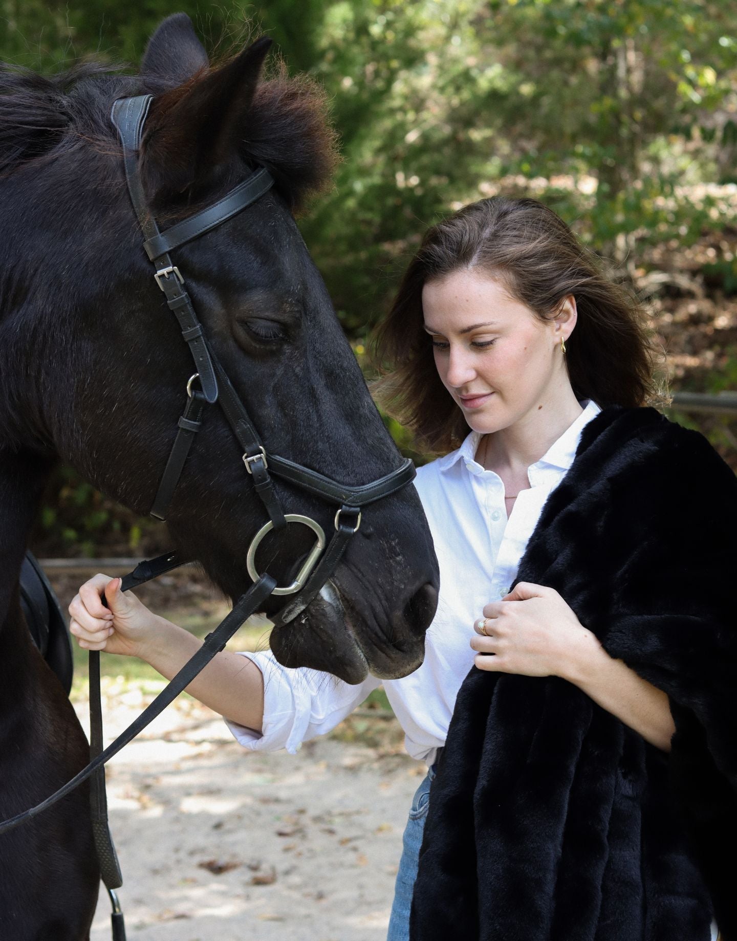 Black Equestrian Blanket