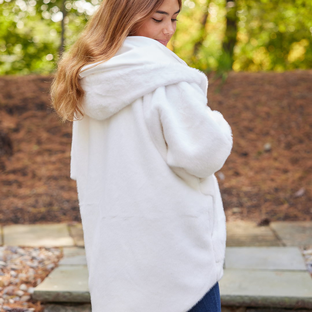 TS Luxe White Cardigan