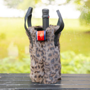 Faux Fur Wine Tote