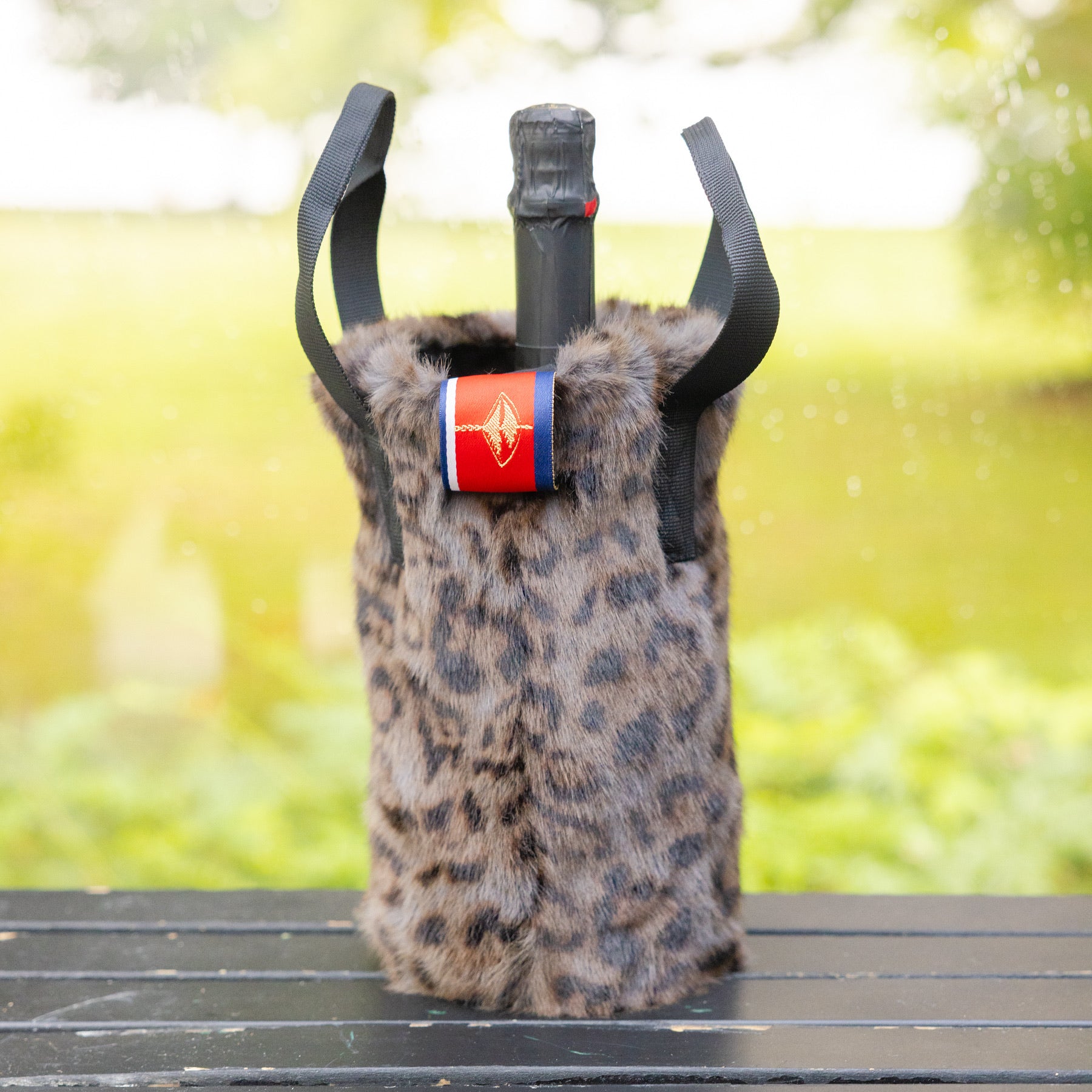 Faux Fur Wine Tote