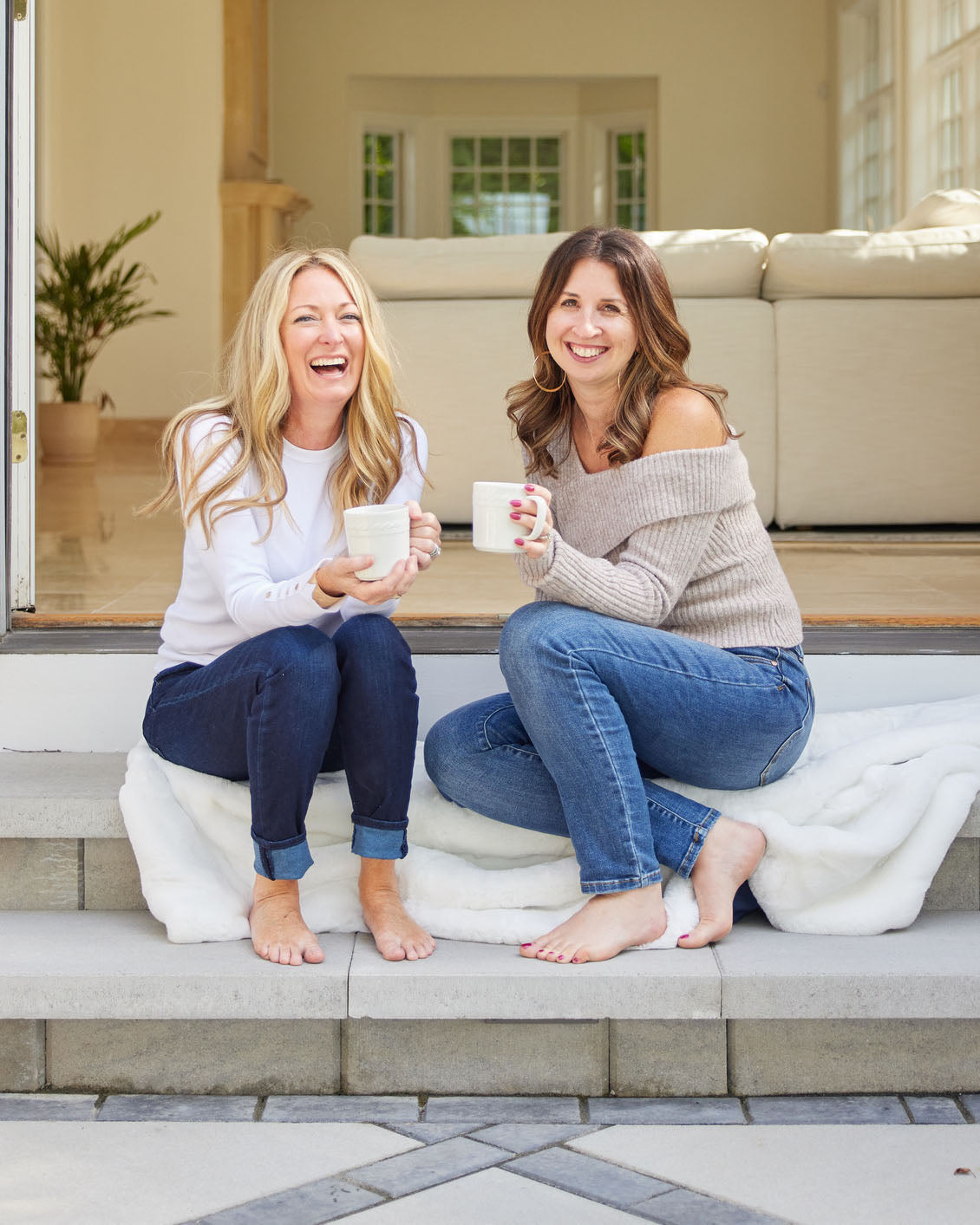 Lake Life on White Outdoor Lap Blanket