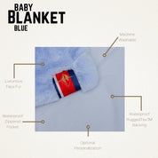 Baby blanket pretty rugged embroidery personalized