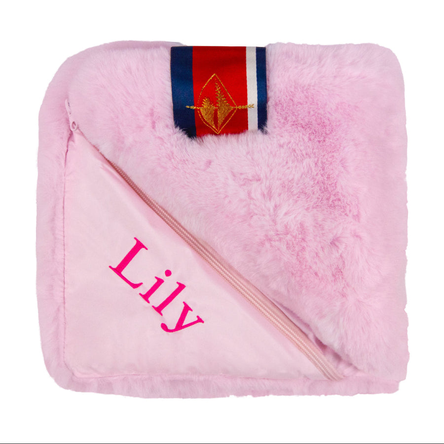 Baby blanket pretty rugged embroidery personalized