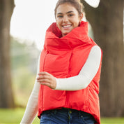 Windproof waterproof puffy vest all season pretty rugged