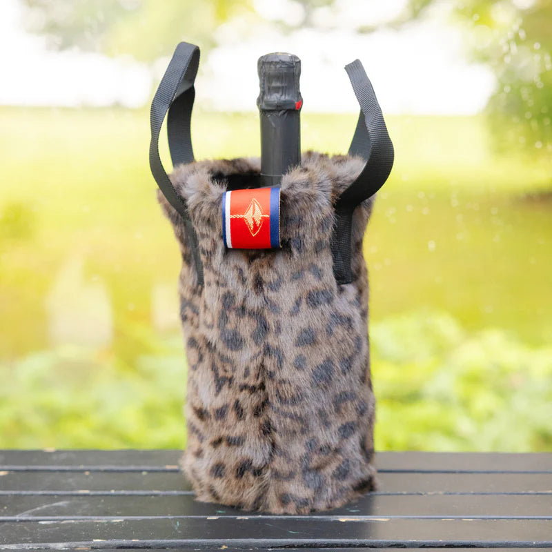 The Rowling Red Faux Fur Wine Tote