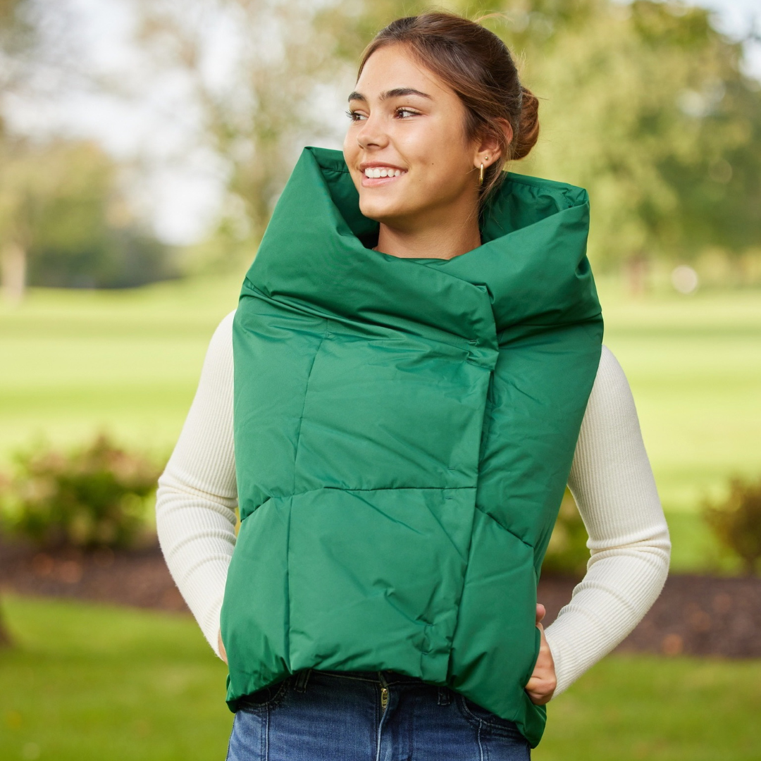 Green Waterproof Pretty Puffer Vest
