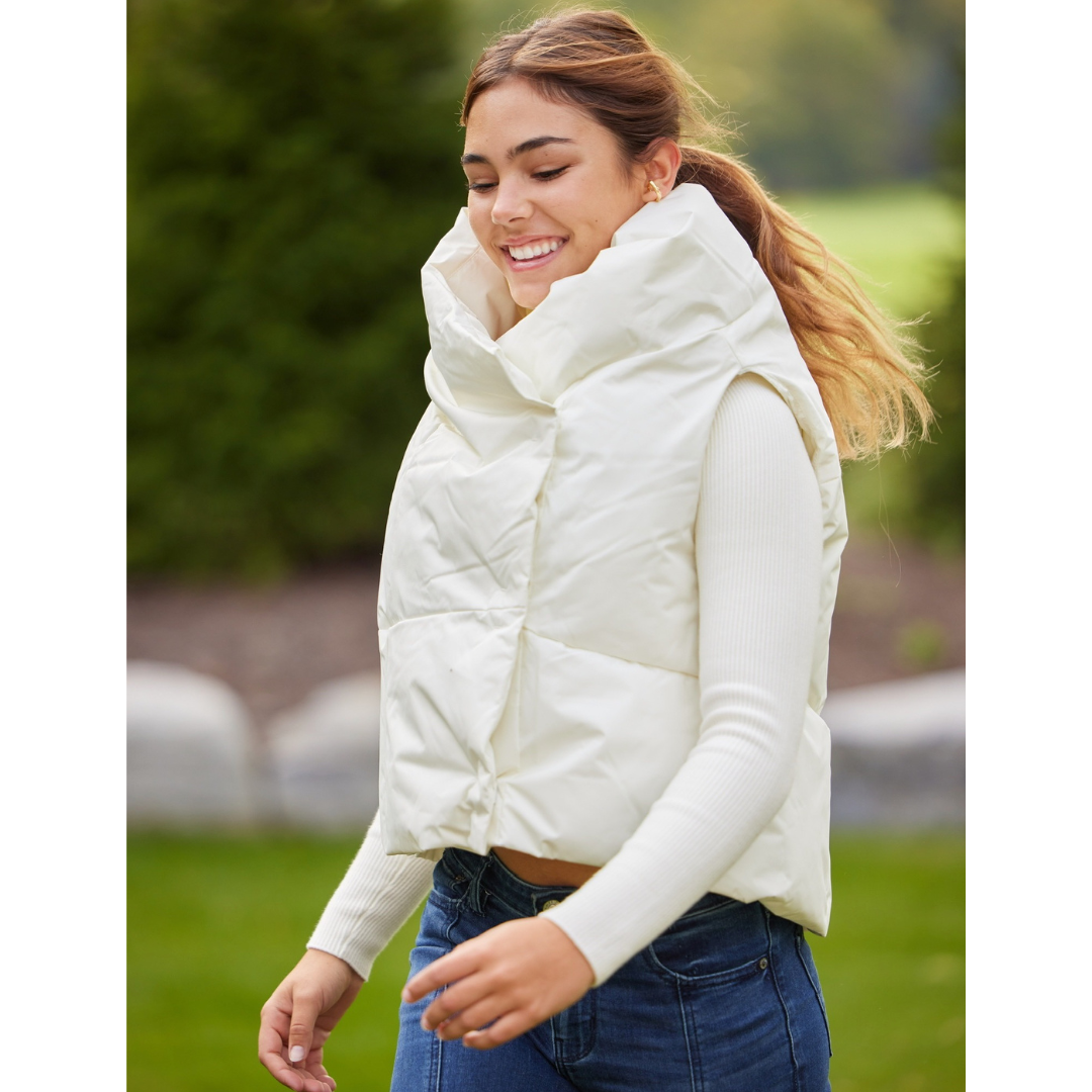White puffer vest sales