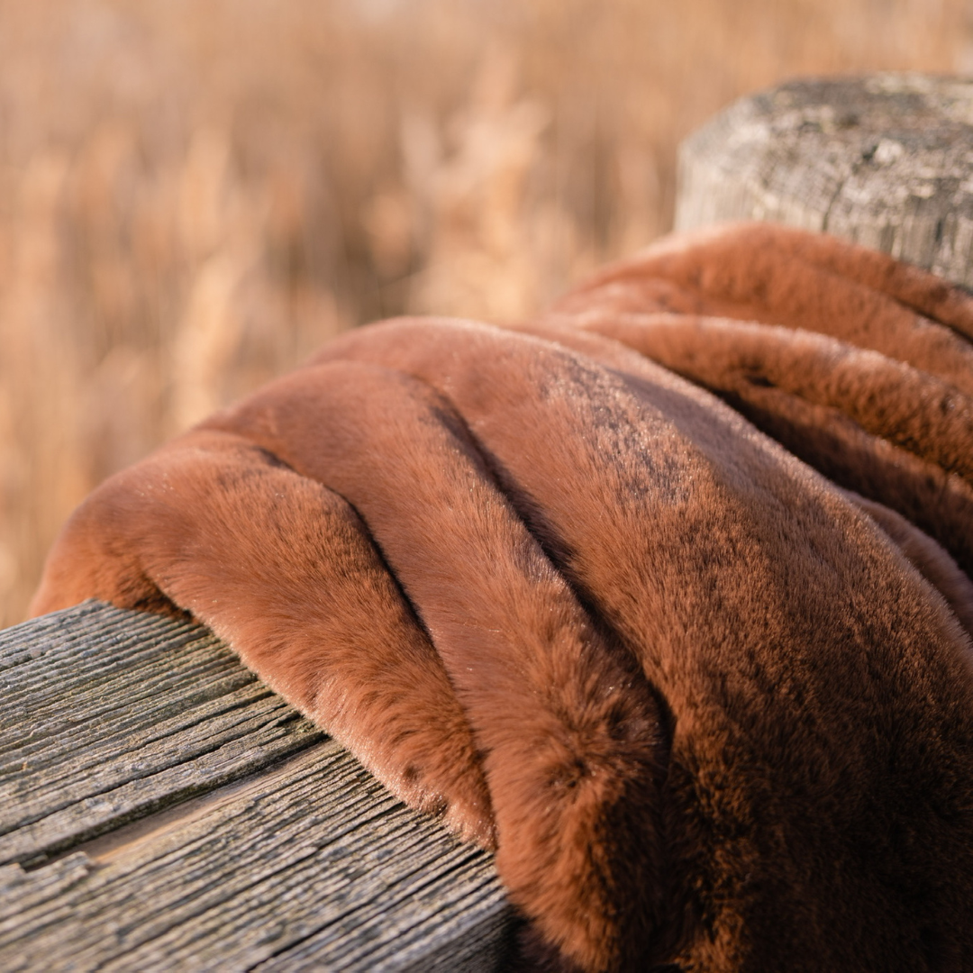 Chocolate Brown Faux Fur Original Blanket Pretty Rugged Gear
