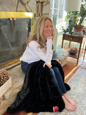 Luxury Indoor Lap Blanket with Waterproof Backing | Pretty Rugged