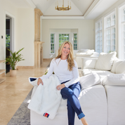 USA on White Outdoor Lap Blanket