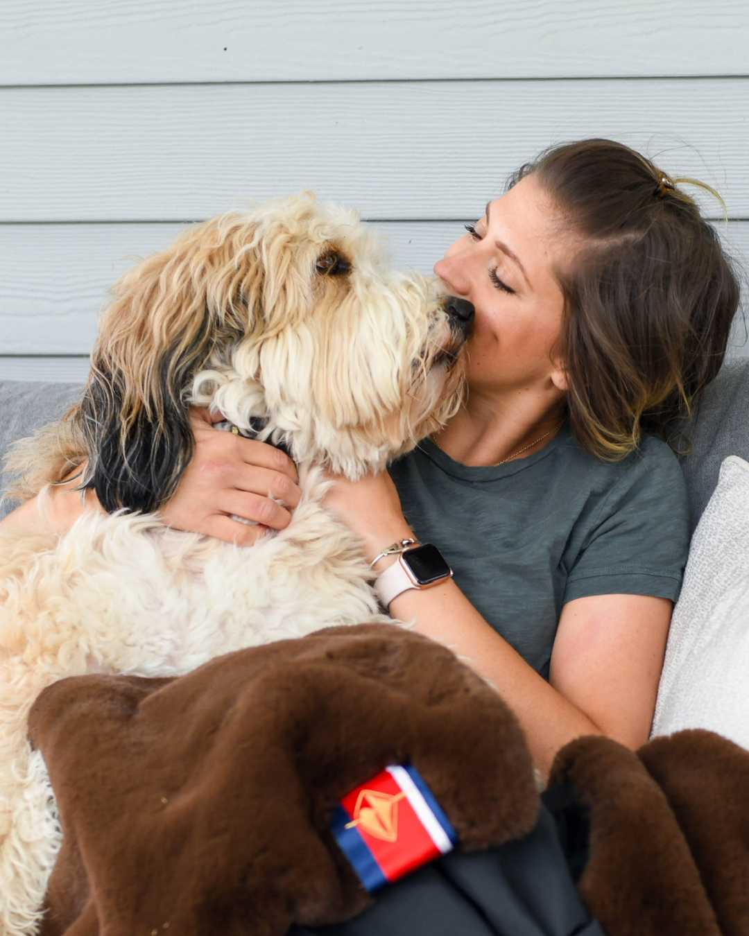 Chocolate Brown Faux Fur Sporty Blanket