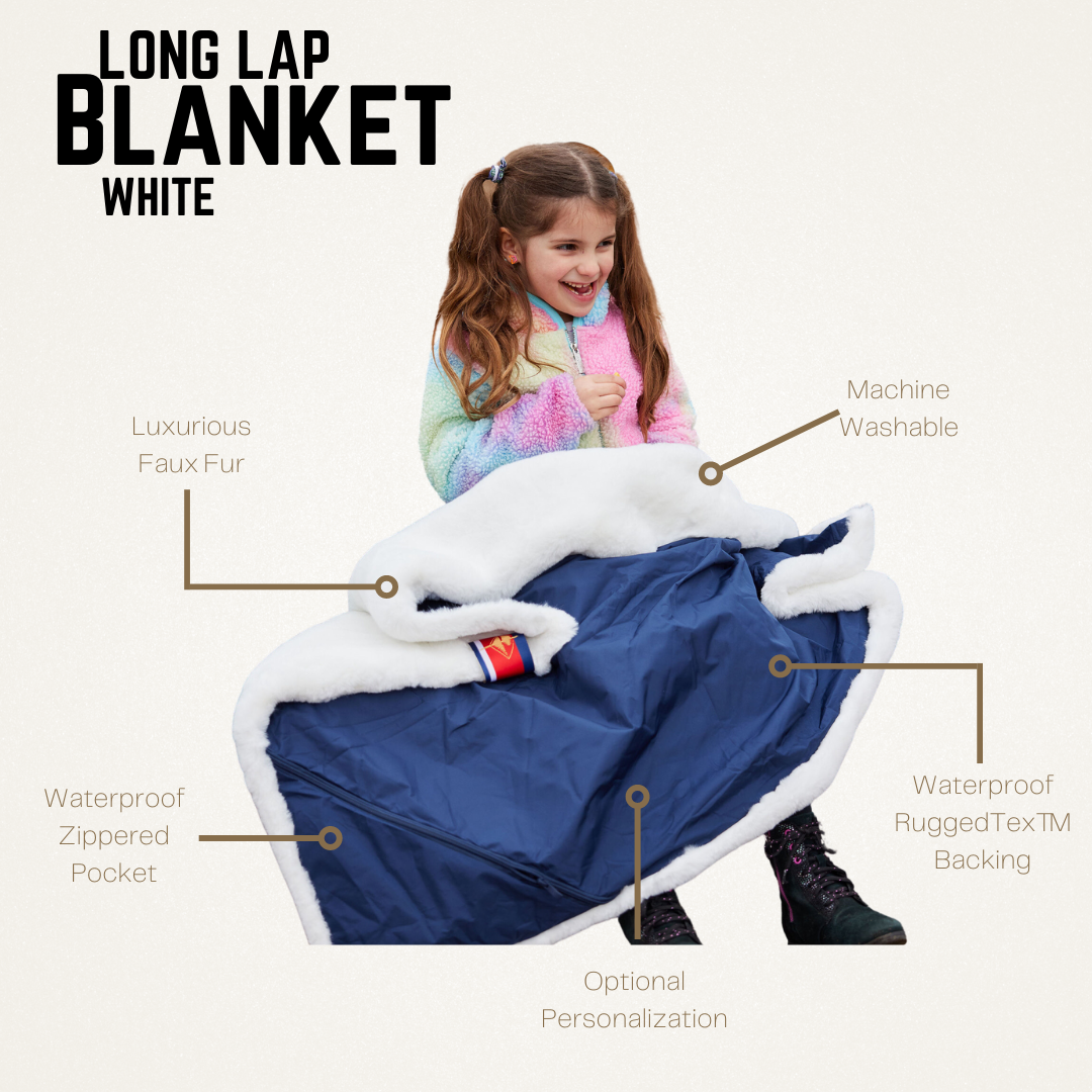 White Long Lap Blanket