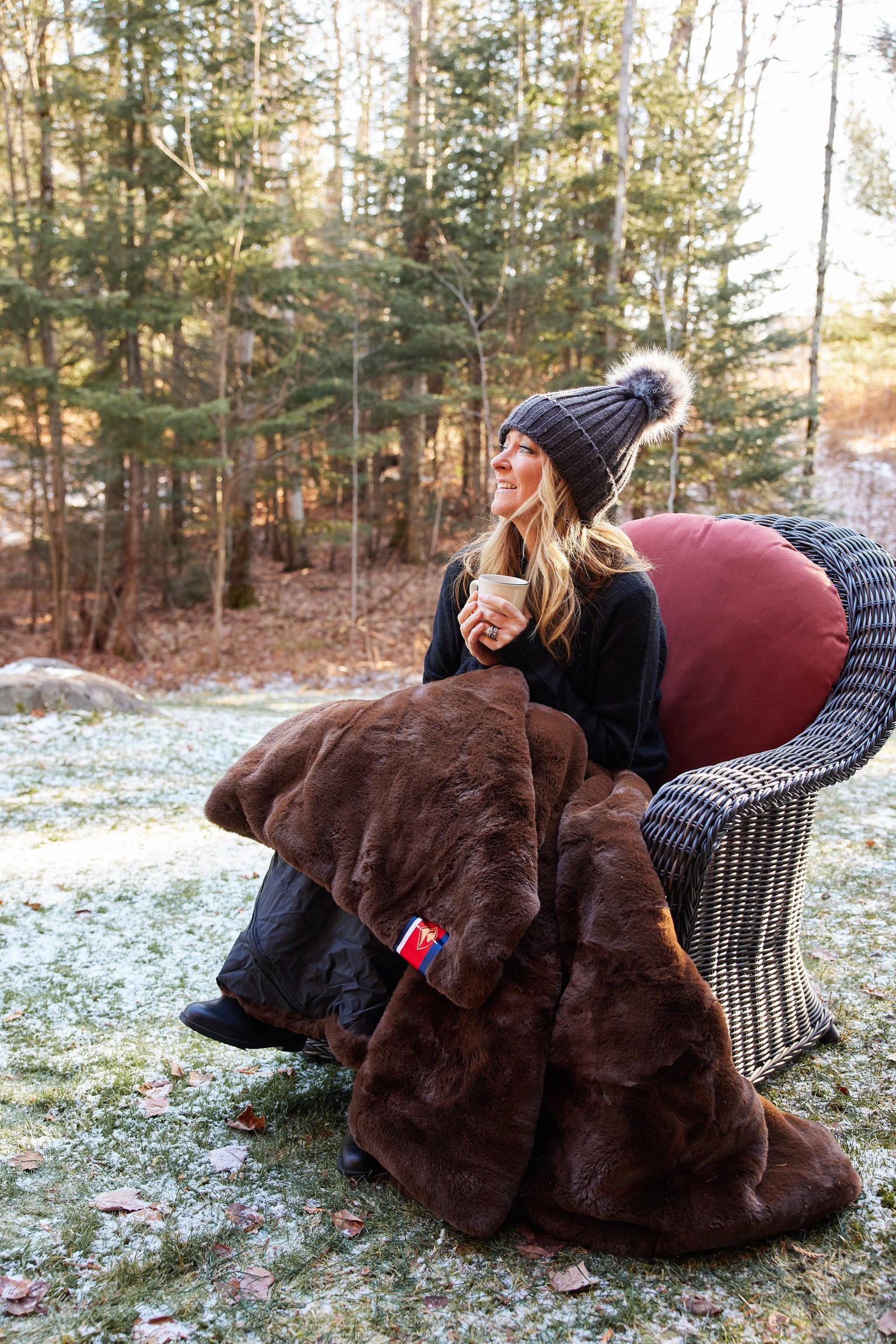 Chocolate Brown Faux Fur Original Blanket