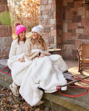 XOXO on White Large Outdoor Blanket