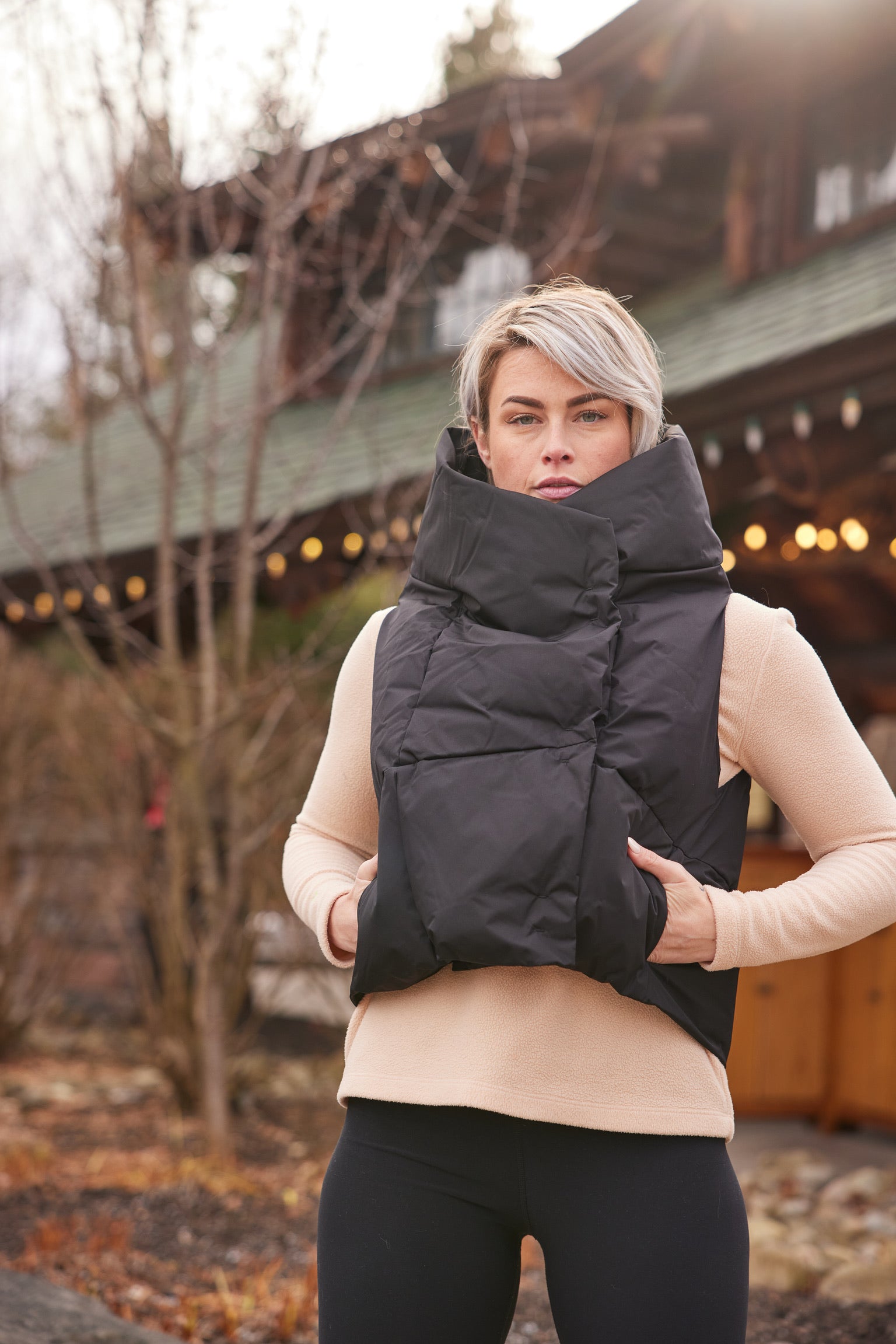 Black Waterproof Pretty Puffer Vest