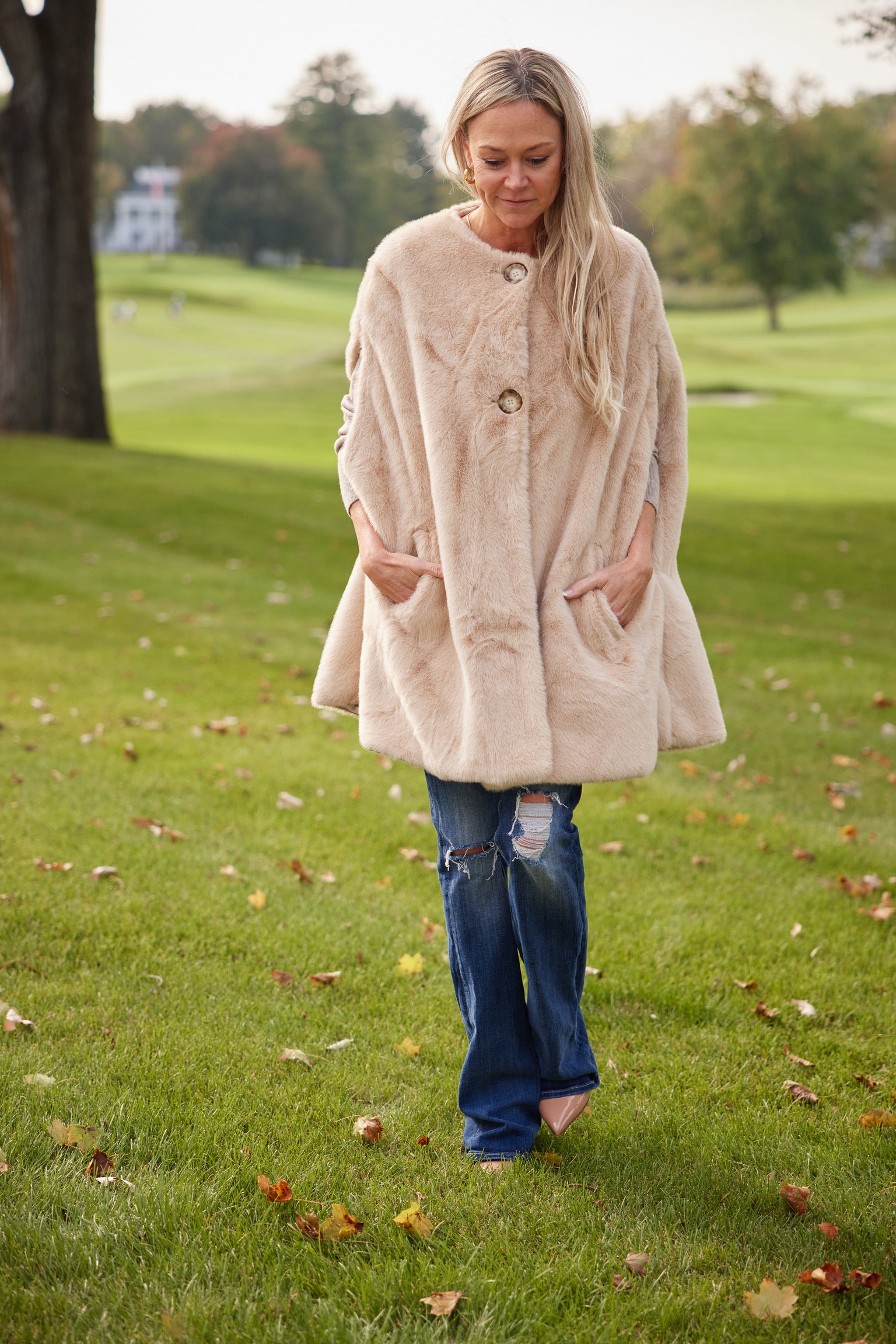 TS Luxe Camel Poncho