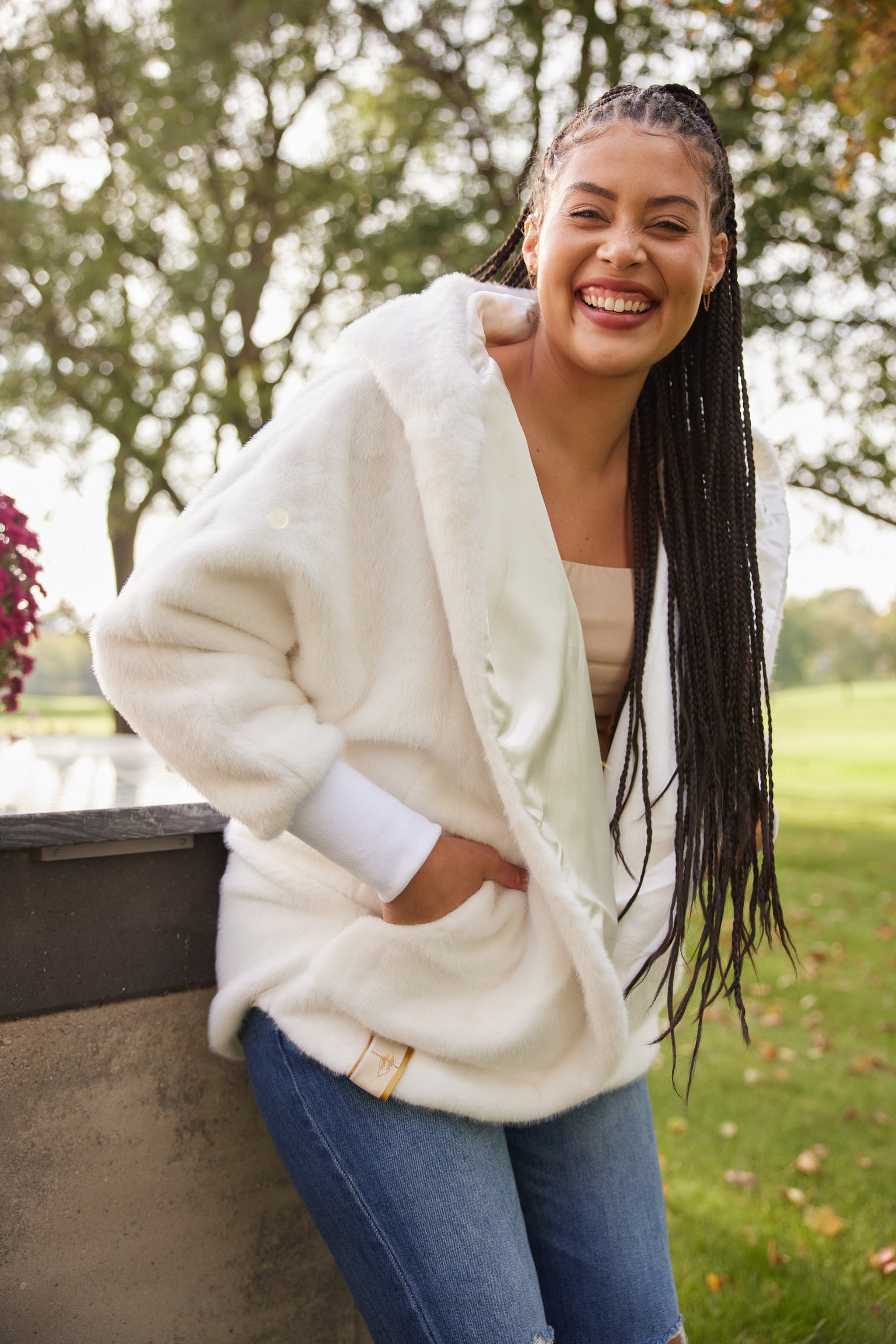 TS Luxe White Cardigan