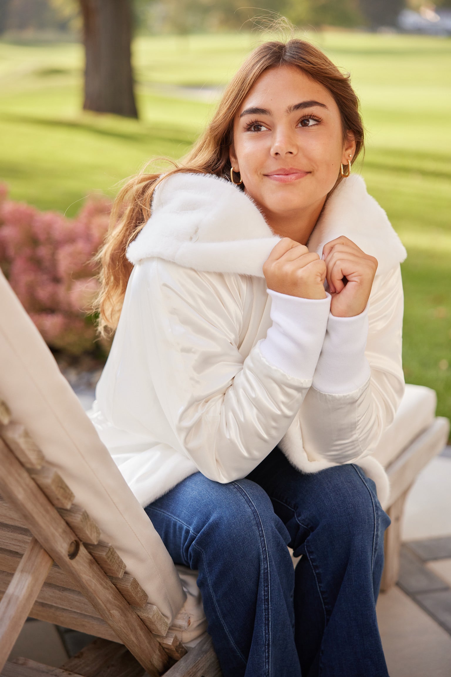 TS Luxe White Cardigan