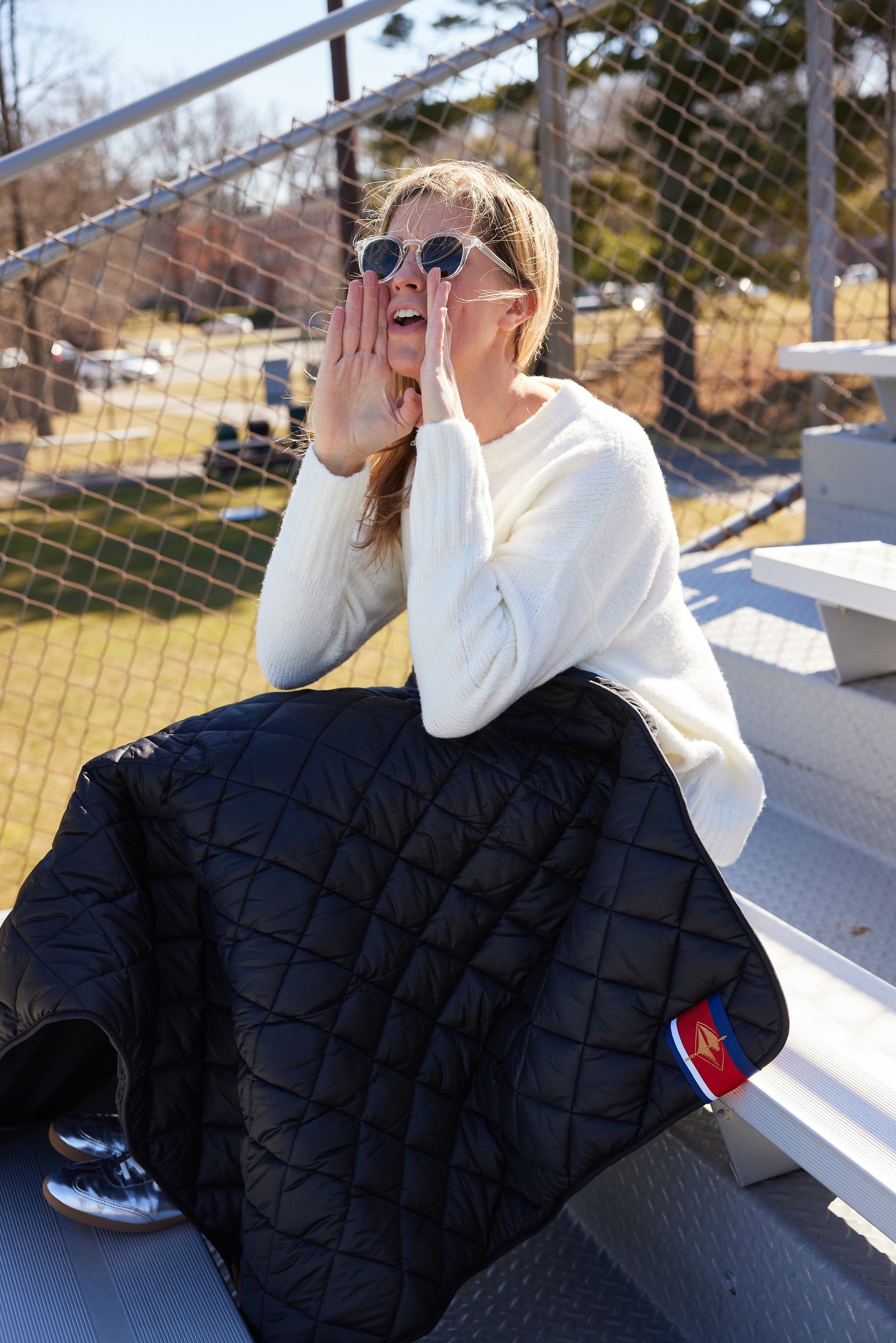 Black Puffer Blanket