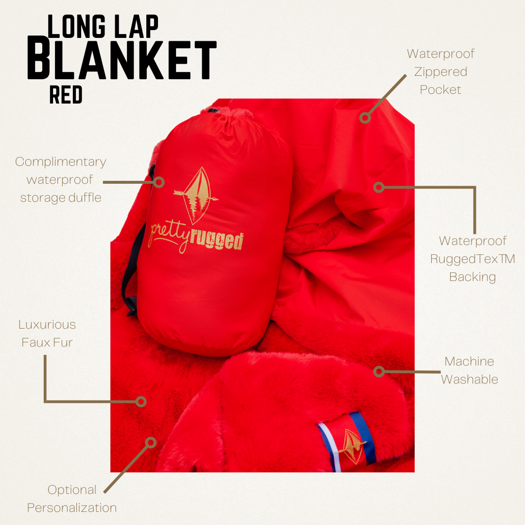 Red Faux Fur Long Lap Blanket