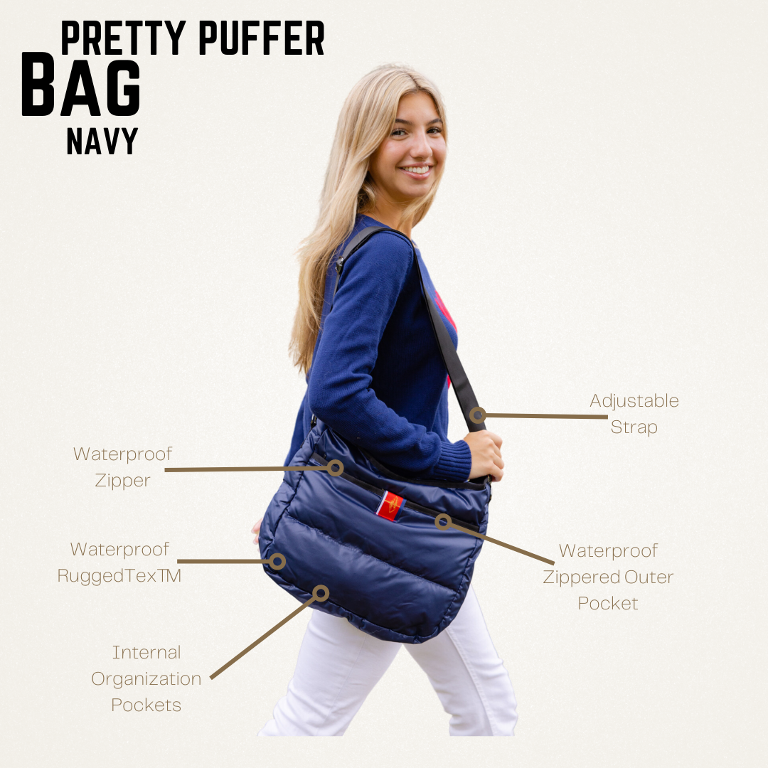 Navy Puffer Bag