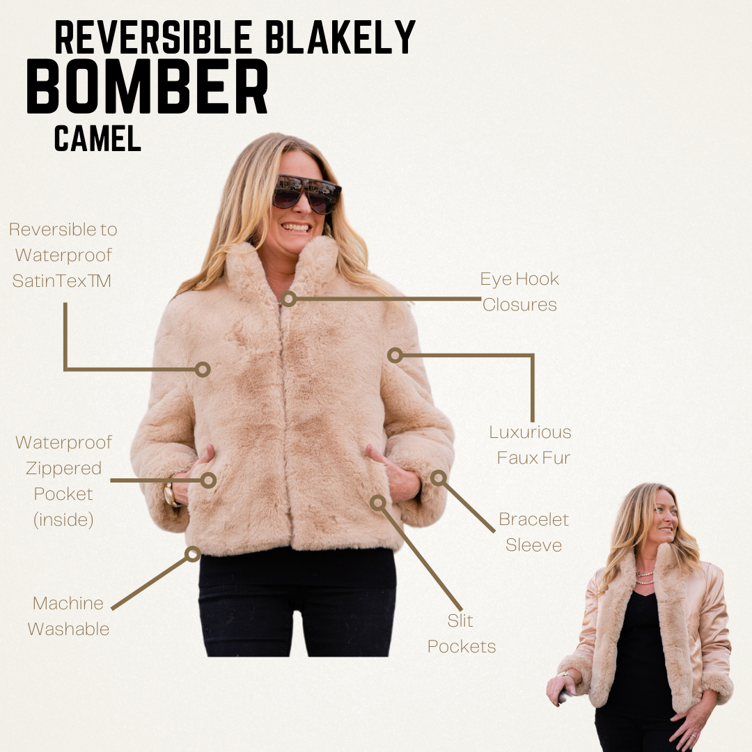 Pretty Rugged Gear Camel Faux Fur Reversible Blakely Bomber Jacket | Pretty Rugged S (0|2)