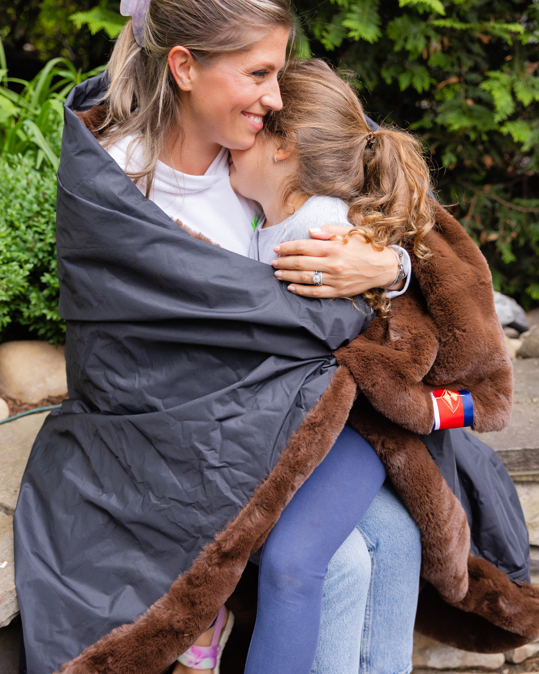 Chocolate Brown Faux Fur Sporty Blanket