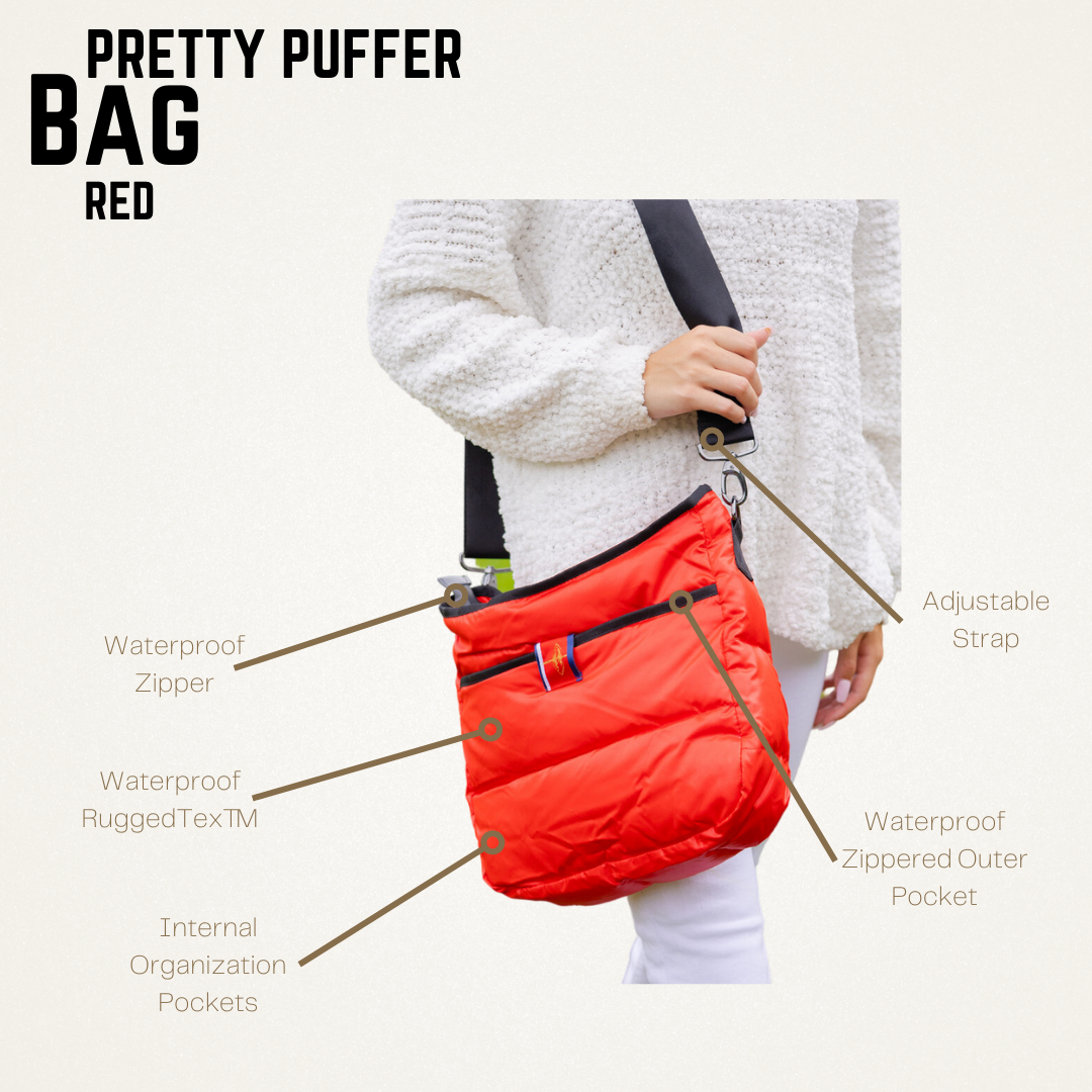 Red Puffer Tote Bag
