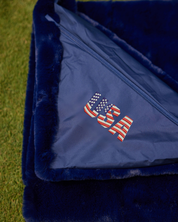 USA on Blue Outdoor Lap Blanket