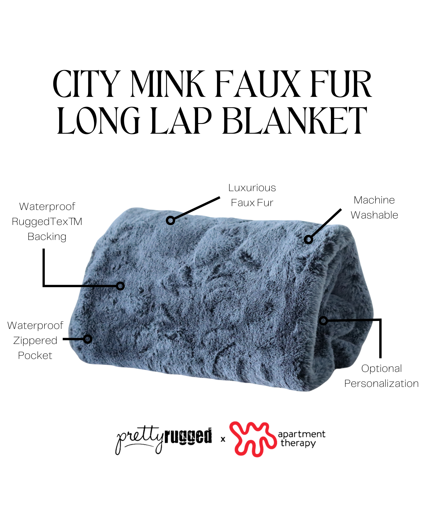 City Mink Long Lap Blanket by Apartment Therapy