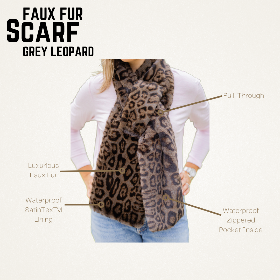 Leopard Faux Fur Scarf
