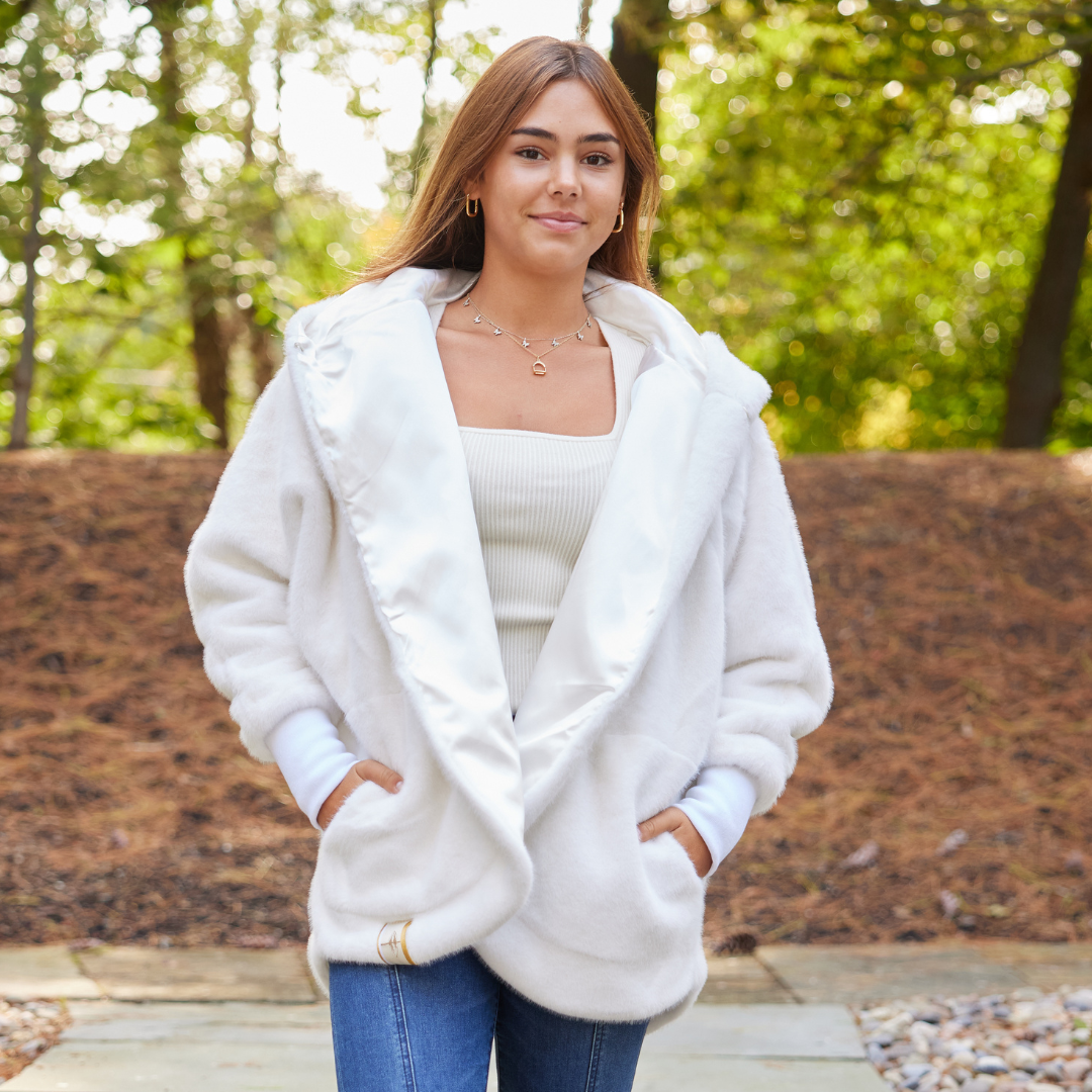 TS Luxe White Cardigan