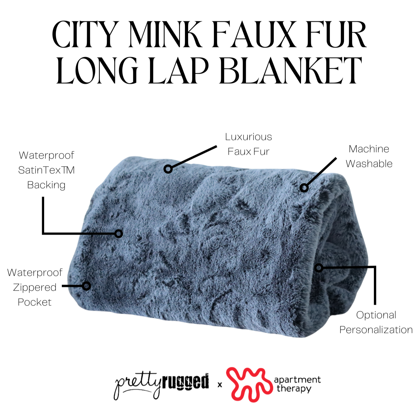 City Mink Long Lap Blanket by Apartment Therapy