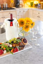 Faux Fur Wine Tote