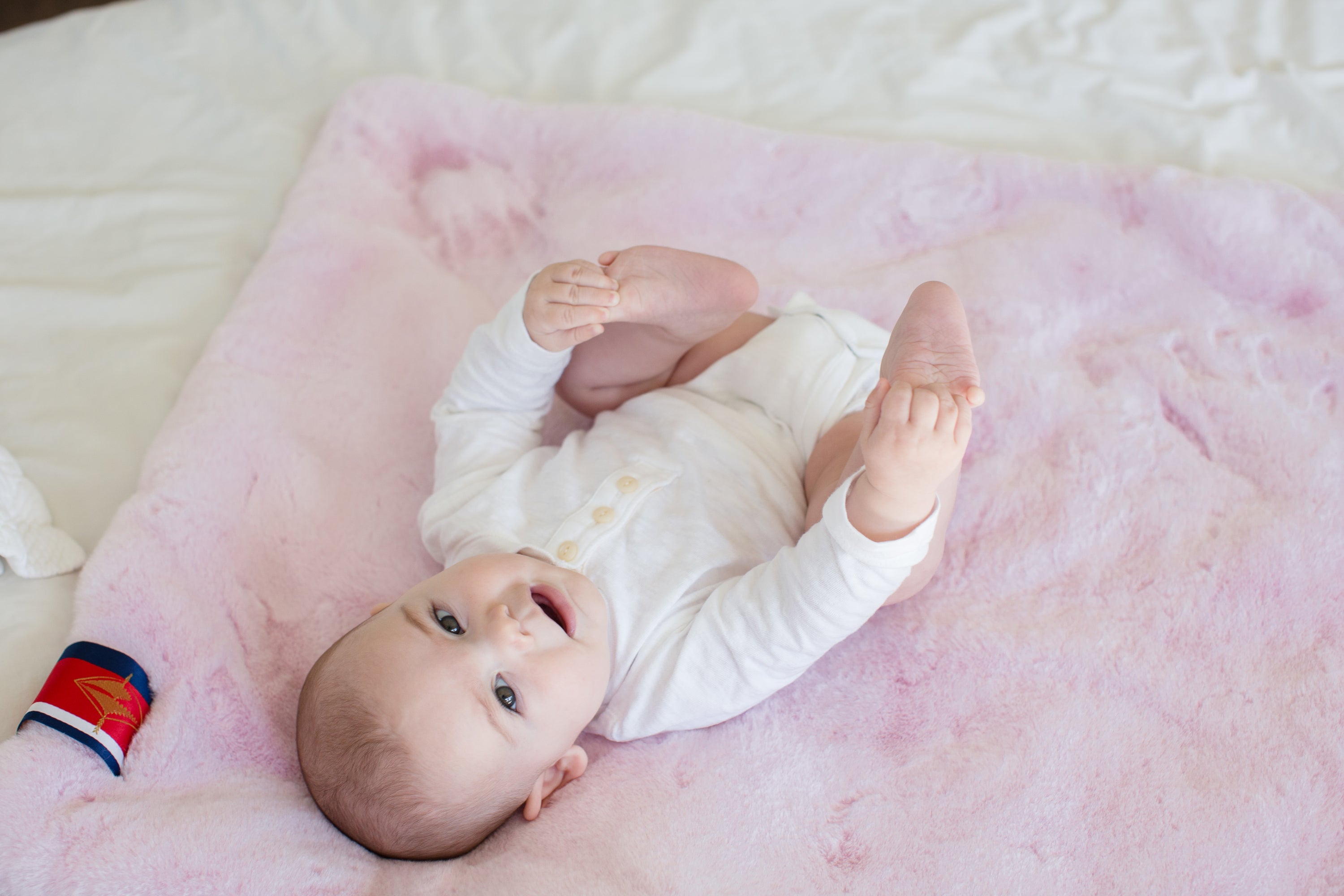 Pink Faux Fur Baby Blanket