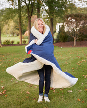 Nantucket on White Outdoor Large Blanket