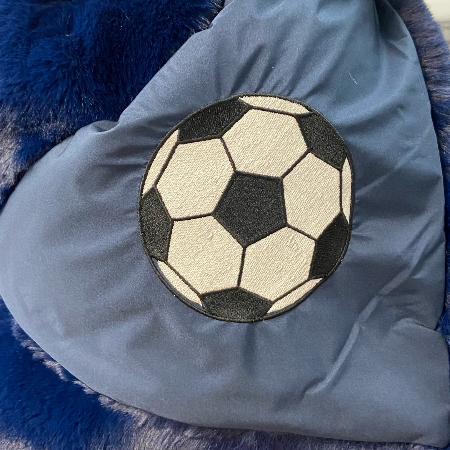 Soccer Ball on Marine Original Blanket