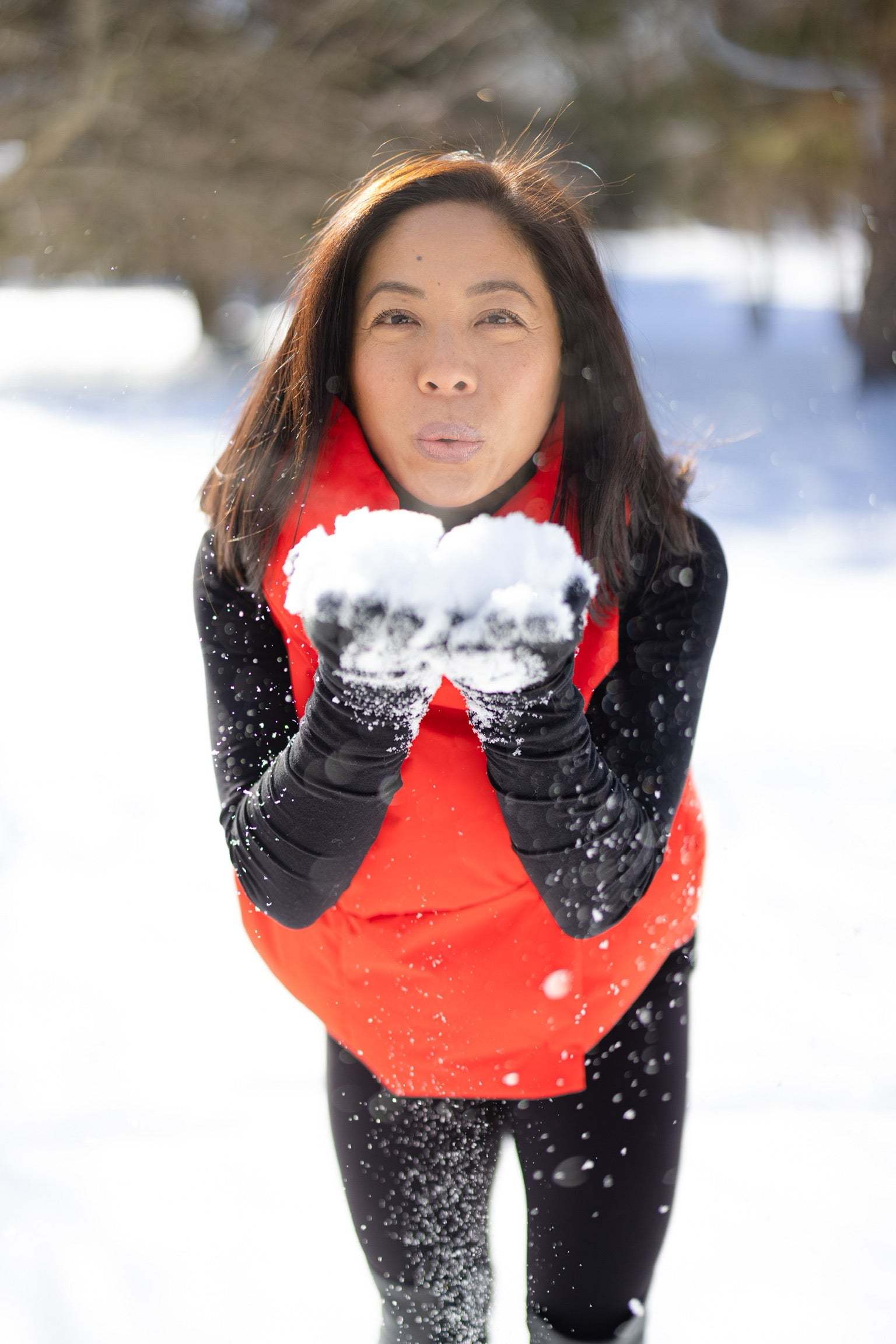 Red Waterproof Pretty Puffer Vest