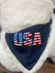 USA on White Outdoor Lap Blanket