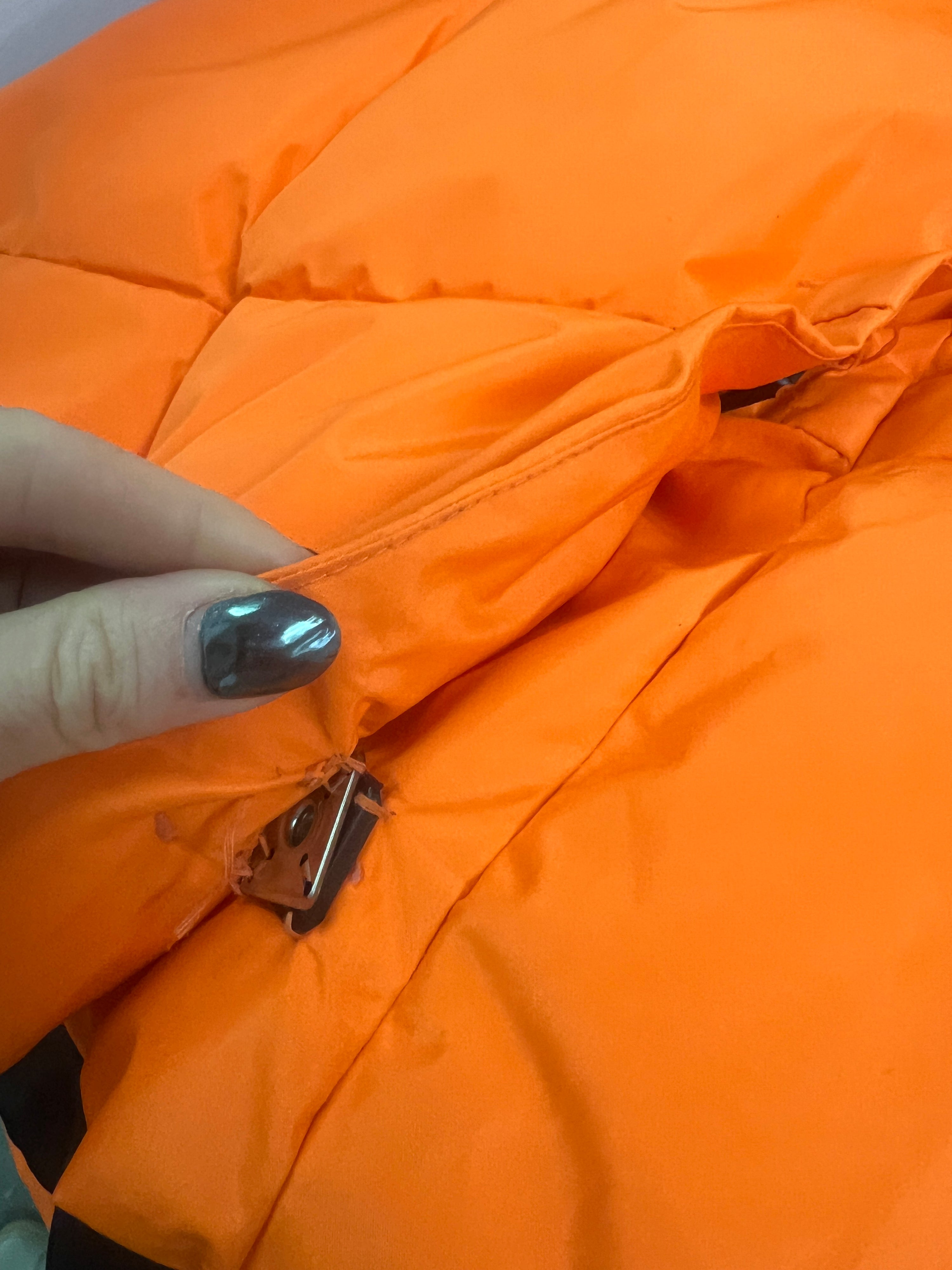 Orange Waterproof Pretty Puffer Vest S/M Final Sale