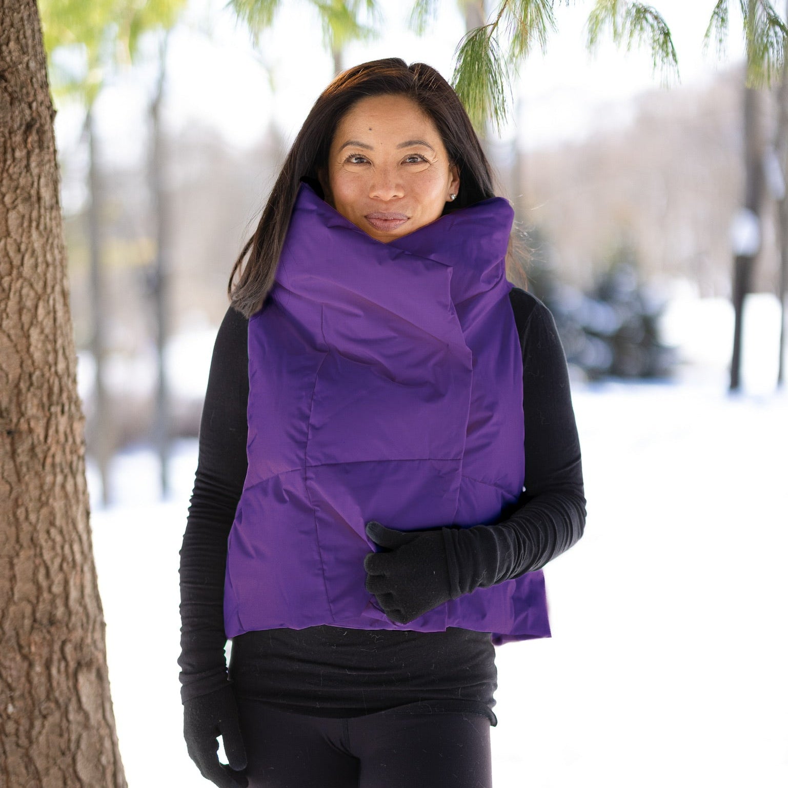 Purple Waterproof Pretty Puffer Vest