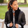 Black Faux Fur Jacket Windproof Waterproof Reversible Pretty Rugged