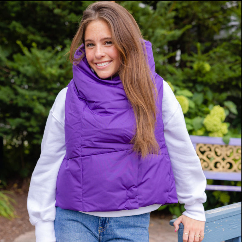 Windproof waterproof puffy vest all season pretty rugged