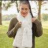 waterproof windproof faux fur scarf cellphone pocket pretty rugged